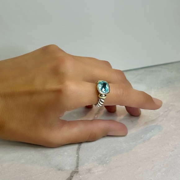 David Yurman Blue and Gold Ring - Picture 6 of 8